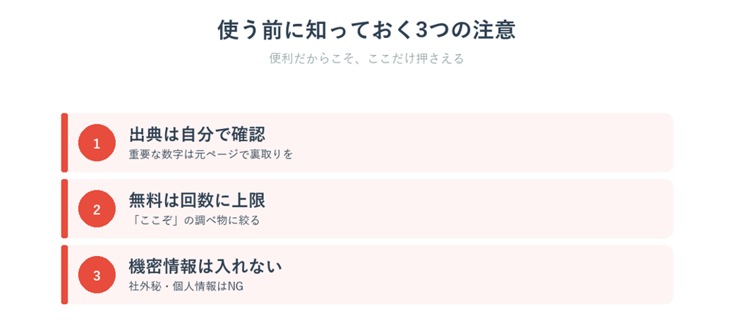Deep Researchを使う前に知っておきたい3つの注意点